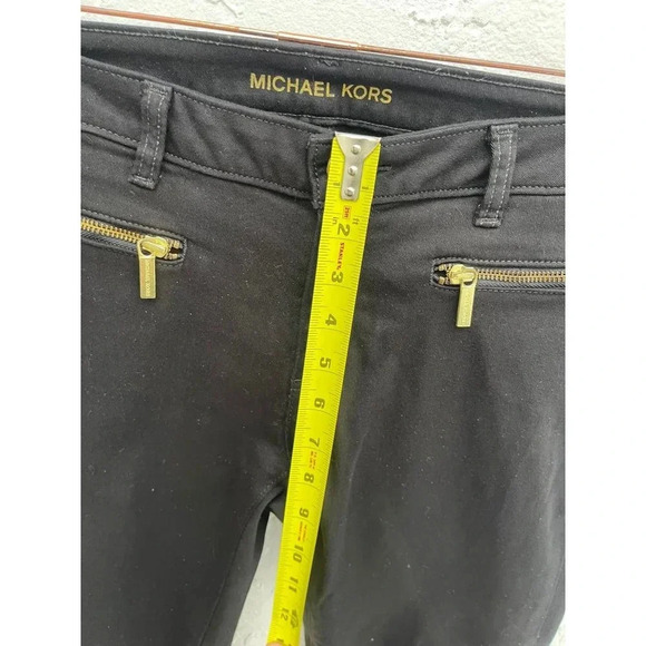 Michael Kors Womens Moto Stretch Low Rise Ankle Zip Skinny Leg Jeans Black Sz 6 - Picture 6 of 16
